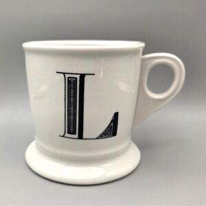 Classic White Monogram Mug